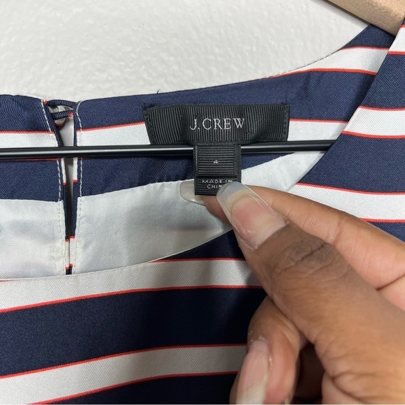 J. Crew Navy and White Striped Mini Dress💙❤️ - Picture 8 of 10